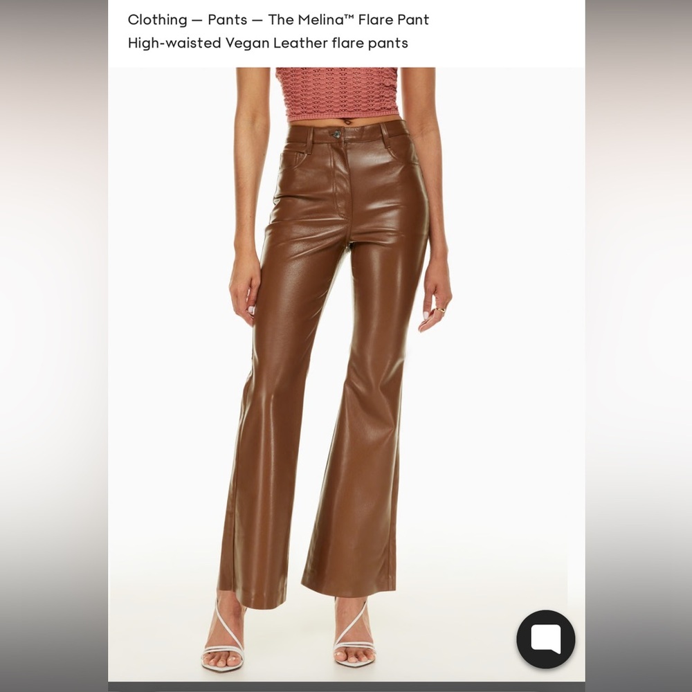 NWT Wilfred brown leather pants